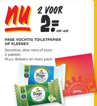 Jumbo PAGE VOCHTIG TOILETPAPIER aanbieding