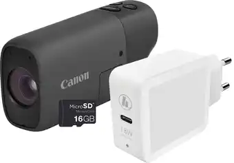 Bol.com Canon Powershot Zoom - Compactcamera - Essential Kit + Case - Zwart aanbieding