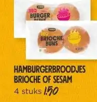 Jumbo HAMBURGERBROODJES BRIOCHE OF SESAM 4 stuks aanbieding