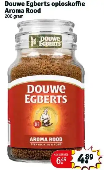 Kruidvat Douwe Egberts oploskoffie Aroma Rood aanbieding