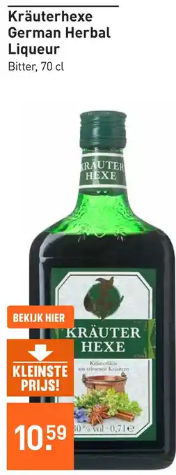 Gall & Gall Kräuterhexe German Herbal Liqueur Bitter, 70 cl aanbieding