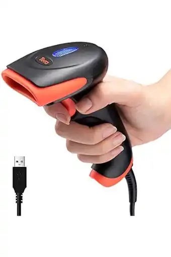 Amazon Tera CCD 1500 Barcode Scanner 1D Barcodescanner bedrade Barcode-scanner kabelgebonden barcode-lezer voor scherm, model 1500C aanbieding