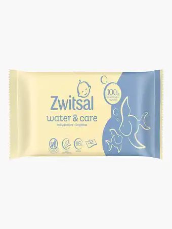 Flink Zwitsal Water & Care Billendoekjes 52st aanbieding