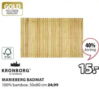 Jysk MARIEBERG BADMAT aanbieding