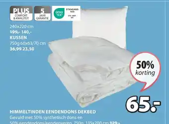 Jysk HIMMELTINDEN EENDENDONS DEKBED aanbieding