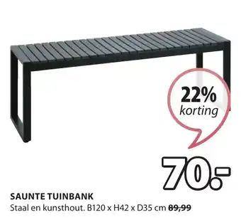 Jysk SAUNTE TUINBANK aanbieding