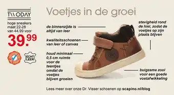 Scapino hoge sneakers maat 22-28 aanbieding