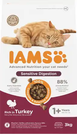 Intratuin IAMS kattenvoer Sensitive Digestion adult gevogelte 3 kg aanbieding