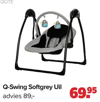 Baby-Dump Q-Swing Softgrey Uil aanbieding