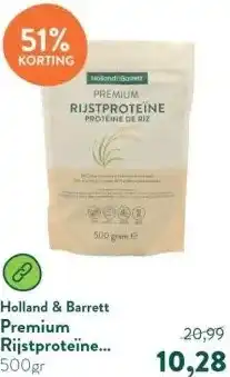 Holland & Barrett Premium Rijstproteïne Poeder aanbieding