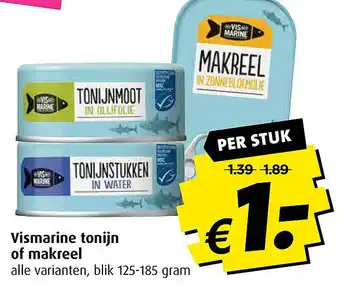 Boni Vismarine tonijn of makreel blilk 12 r 105 aanbieding