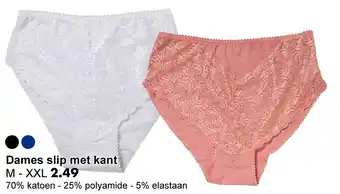 Wibra Dames slip met kant aanbieding