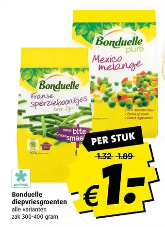 Boni Bonduelle diepvriesgroenten aanbieding