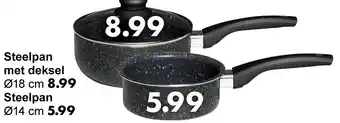 Wibra Steelpan met deksel aanbieding