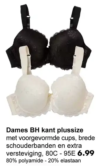 Wibra Dames BH kant plussize aanbieding