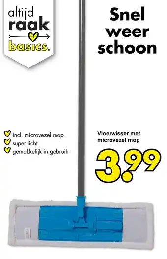 Wibra Vloerwisser met microvezel mop aanbieding