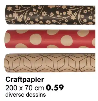 Wibra Craftpapier aanbieding