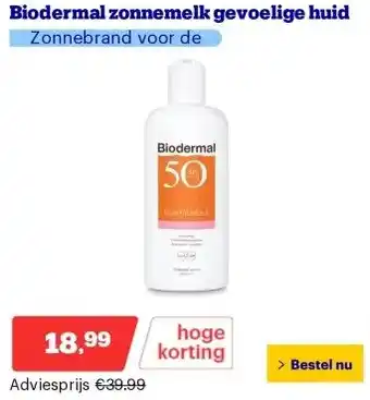 Bol.com Biodermal zonnemelk gevoelige huid aanbieding