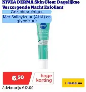 Bol.com NIVEA DERMA Skin Clear Dagelijkse Verzorgende Nacht Exfoliant aanbieding