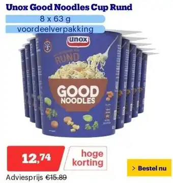 Bol.com Unox Good Noodles Cup Rund aanbieding