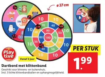 Lidl Playtive Dartbord met klittenband aanbieding