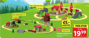 Lidl Playtive Houten treinbaanset aanbieding