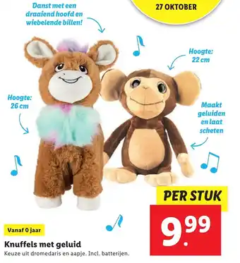 Lidl Knuffel met geluid aanbieding