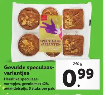 Lidl Favorina Gevulde speculaasvariantjes 240g aanbieding