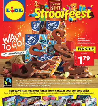 Lidl Way To Go Chocoladeletter 135g aanbieding