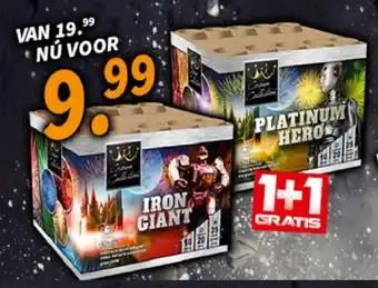 Vuurwerk Expert Iron Giant / Platinum Hero - 1+1 aanbieding