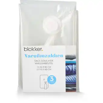 Blokker Blokker Vacuum Opbergzakken set van 3 aanbieding