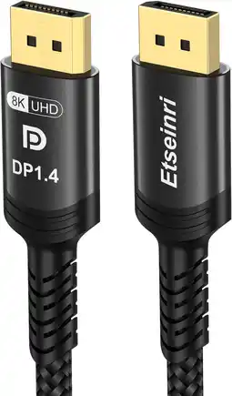 Amazon DisplayPort Kabel 2M, Display Port 1.4 Kabel, DP Kabel Ondersteuning 8K@60Hz, 4K@144Hz, 2K@240Hz, 32.4Gbps, HBR3 HDR, DSC 1.2 aanbieding