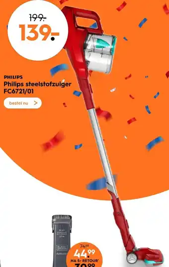 Blokker Philips Steelstofzuiger FC6721/01 aanbieding