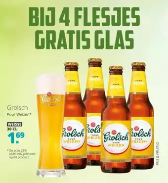 Mitra Grolsch Puur Weizen 33 cl aanbieding