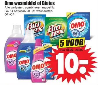 Dirk Omo wasmiddel of biotex aanbieding