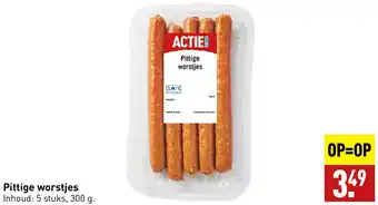 ALDI Pittige worstjes  300 g. aanbieding