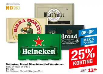 Coop Heineken, Brand, Birra Moretti of Warsteiner aanbieding