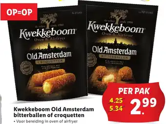 Lidl Kwekkeboom Old Amsterdam bitterballen of croquetten aanbieding