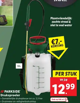 Lidl PARKSIDE Druksproeier aanbieding