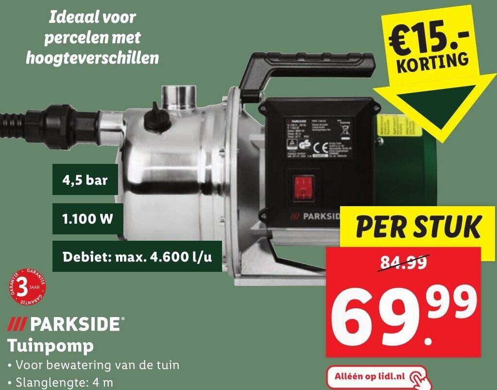 PARKSIDE Tuinpomp aanbieding bij Lidl