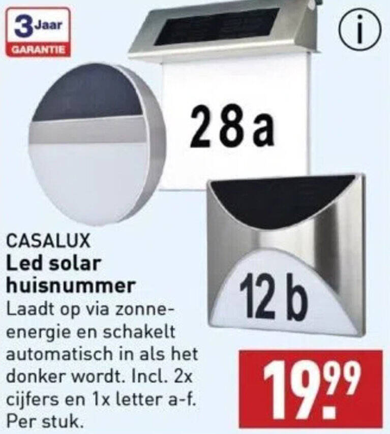 Mat zwart huisnummer met verlichting 30 cm hoog - Nummer 7