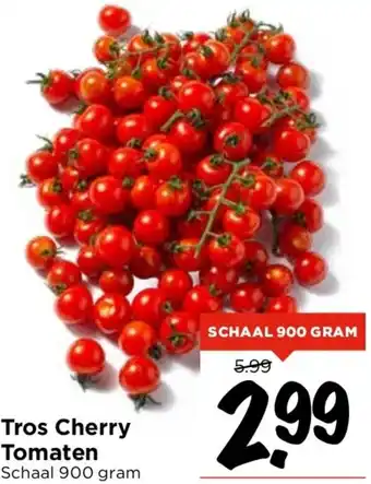 Vomar Voordeelmarkt Tros Cherry Tomaten  900 gram aanbieding