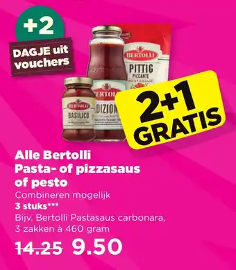 PLUS Bertolli Pastasaus carbonara aanbieding