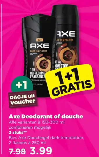 PLUS Axe Douchegel dark temptation aanbieding