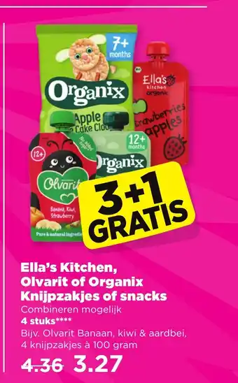 PLUS Olvarit Banaan, kiwi & aardbei aanbieding