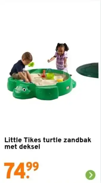 GAMMA Little Tikes turtle zandbak met deksel aanbieding