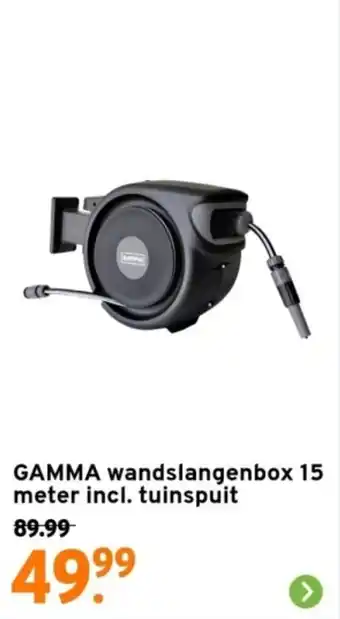 GAMMA wandslangenbox 15 meter incl. tuinspuit aanbieding