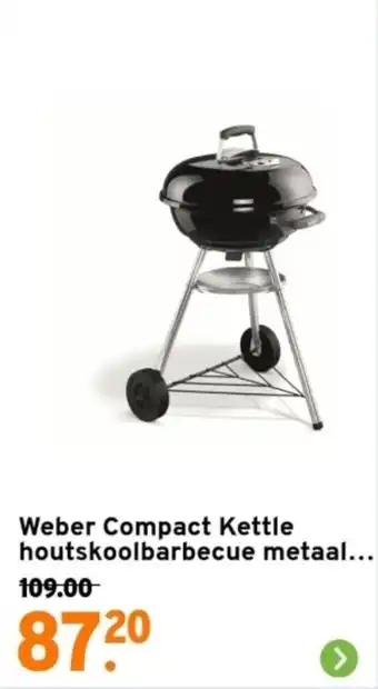 GAMMA Weber Compact Kettle houtskoolbarbecue metaal. aanbieding