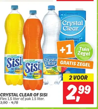 Dekamarkt CRYSTAL CLEAR OF SISI 1.5 liter aanbieding