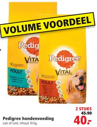 Welkoop Pedigree hondenvoeding 10kg aanbieding